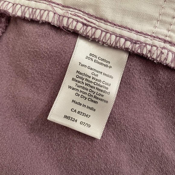 Talbots High Waist Straight Leg Corduroy Pants in light purple - Picture 8 of 11